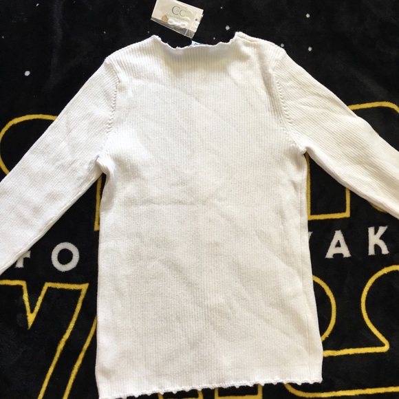 🆕🎀C de C Girls White Cardigan NWT Light Weight Botton Front 100% Cotton NEW - Picture 6 of 6